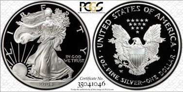 2004-W $1 Silver Eagle PR70DCAM