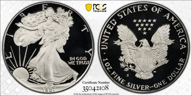 1987-S $1 Silver Eagle PR70DCAM