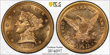 1884 $2.50 MS64+