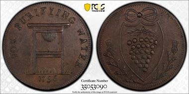 1796 Tk 1/2D DH-1 Lothian, Edinburgh MS64BN