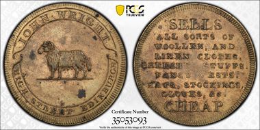 (c.1790s) Tk 1/2D DH-57 Lothian Brass MS62