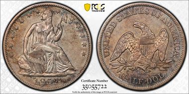 1852-O 50C WB-2 Large O XF45