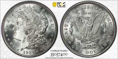 1921 $1 Morgan MS66