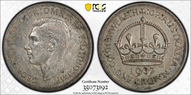 1937 Crown KM-34  Ag AU58