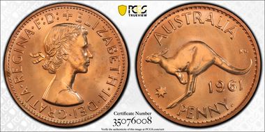 1961 Y. (p) 1D PR65RD