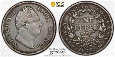 1835.(B) Rupee SW-1.47 VF35