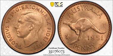 1951-PL (L) 1D KM-43 MS65RD