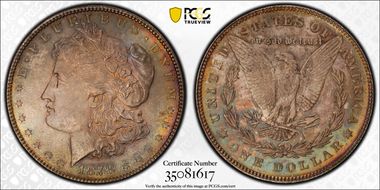 1878 7TF $1 VAM 140 MS64