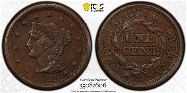 1849 1C Newcomb 5 AU55BN
