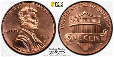 2017-D 1C Shield MS67RD