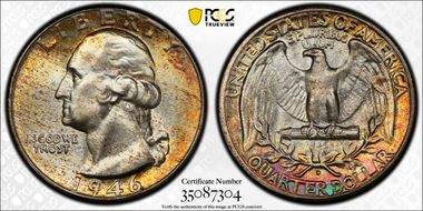 1946-D 25C MS67+