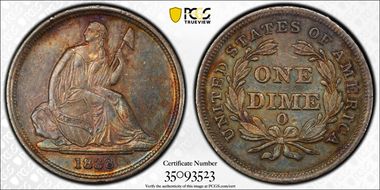 1838-O 10C AU55