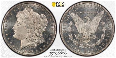 1887-S $1 MS64DMPL