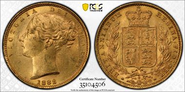 1882-S Sov S-3855 Shield MS62