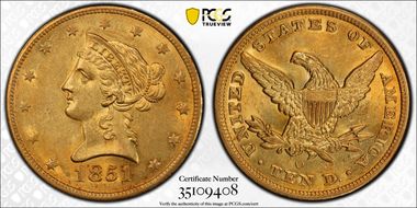 1851-O $10 MS61