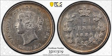 1884 5C Near Pointed 4 AU55