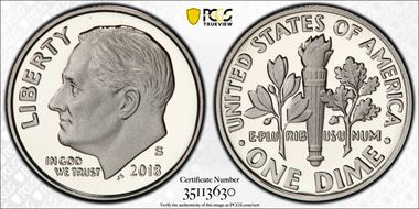 2018-S 10C First Strike PR70DCAM