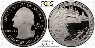 2018-S 25C Apostle Islands NP PR70DCAM