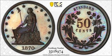 1870 50C J-930 PR63BN