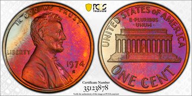 1974-S 1C PR67CAM