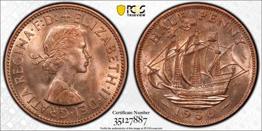 1956 1/2D S-4158 MS63RD