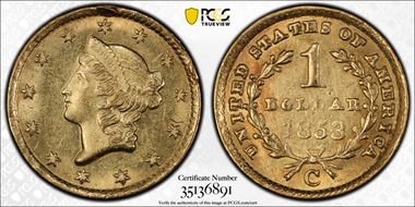 1853-C G$1 MS63