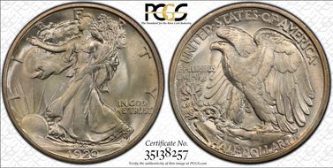 1920-S 50C MS66+