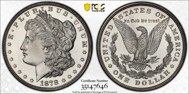 1878 8TF $1 PR67CAM