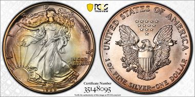 1988 $1 Silver Eagle MS68