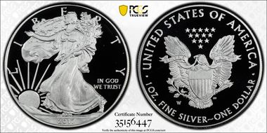 2017-W $1 Silver Eagle PR69DCAM