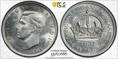 1937 Crown KM-34  Ag MS63