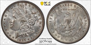 1896-O $1 AU58