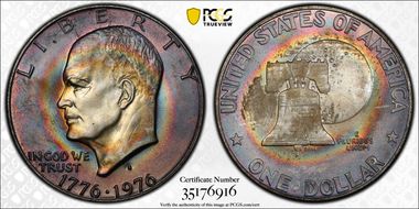 1976-S $1 Silver MS66