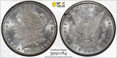 1880-CC $1 8/Low 7 GSA Hoard MS66+