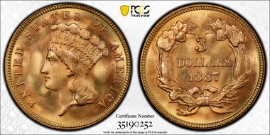 1887 $3 MS67