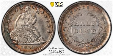 1838 H10C Large Stars MS64