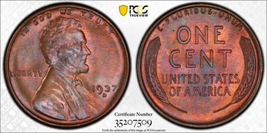 1937-D 1C MS66BN
