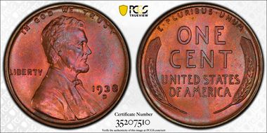 1938-D 1C MS66BN