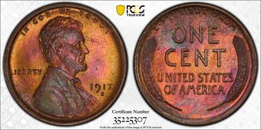 1917-S 1C MS65RB