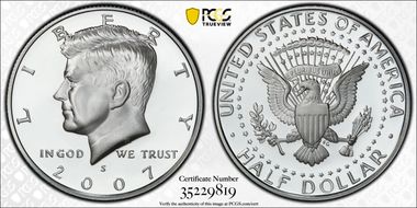 2007-S 50C Silver PR70DCAM