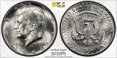 1964-D 50C DDO, FS-101 MS64