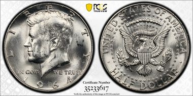 1964-D 50C DDO, FS-101 MS65