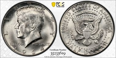 1964-D 50C DDO, FS-101 MS65