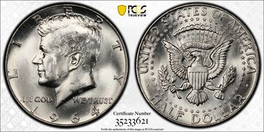 1964-D 50C DDO, FS-101 MS65