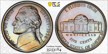 1938 5C Re-Engraved Obv Design FS-403 PR67+