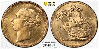 1882-M Sov S-3857B 1st Head, Sm BP MS63