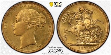 1874-M Sov S-3857 St. George MS62