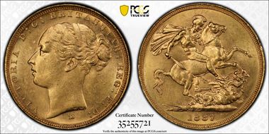 1887-M Sov S-3857C   Y. Head / St. George MS63