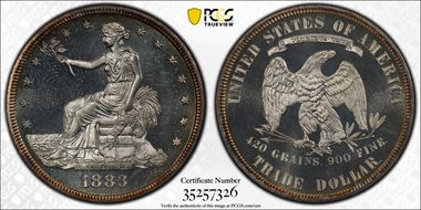 1883 T$1 Trade PR65CAM