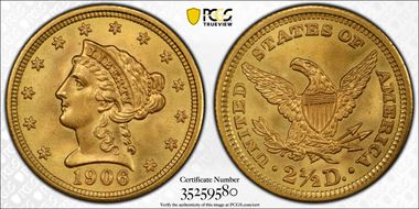 1906 $2.50 MS67